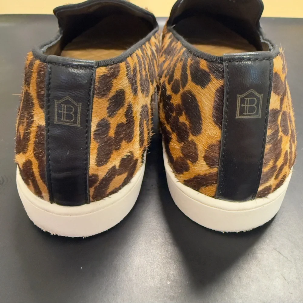 Birdies The Swift Leopard Print Calf Hair Slip-On Sneakers Size 8